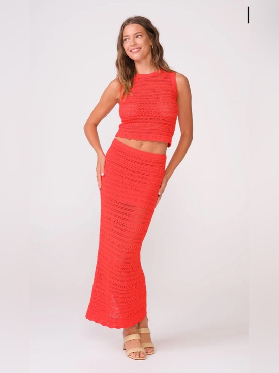 PQ Swim Dresses & Skirts - PQ Swim Crochet Long Skirt in Passion Women's size XS/S NWT